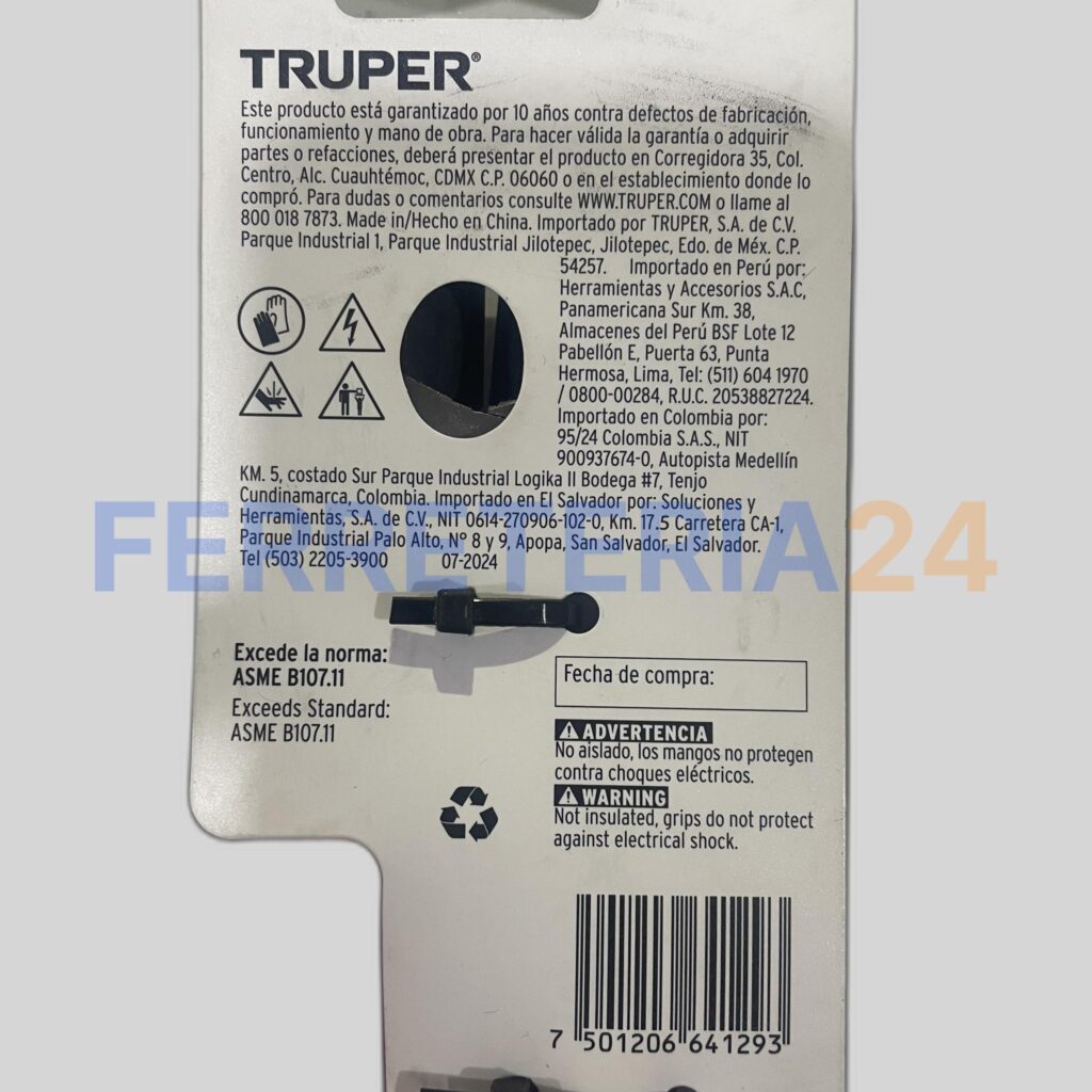 Pinzas de corte diagonal de 7 pulgadas TRUPER